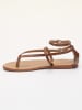 Les BAGATELLES Leder-Zehensandalen "Mosholu" in Hellbraun