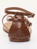 Les BAGATELLES Leder-Zehensandalen "Mosholu" in Hellbraun