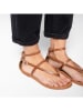 Les BAGATELLES Leren teensandalen "Mosholu" lichtbruin