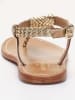 Les BAGATELLES Leren teensandalen "Cleveland" goudkleurig
