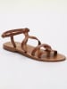 Les BAGATELLES Leder-Sandalen "Grace" in Hellbraun