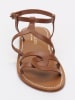 Les BAGATELLES Leder-Sandalen "Grace" in Hellbraun