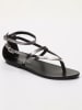 Les BAGATELLES Leren teensandalen "Mosholu" zilverkleurig