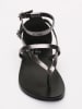 Les BAGATELLES Leren teensandalen "Mosholu" zilverkleurig