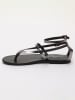 Les BAGATELLES Leren teensandalen "Mosholu" zilverkleurig