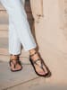 Les BAGATELLES Leren teensandalen "Mosholu" zilverkleurig