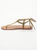 Les BAGATELLES Leder-Zehensandalen "Smith" in Khaki