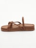 Les BAGATELLES Leren slippers "Abhirami" lichtbruin