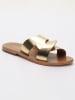 Les BAGATELLES Leren slippers "Aditri" goudkleurig