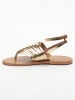 Les BAGATELLES Leren teensandalen "Chandalini" goudkleurig