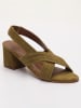 Les BAGATELLES Leren haksandalen "Isi" kaki