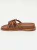 Les BAGATELLES Leren slippers "Pelicura" lichtbruin