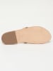 Les BAGATELLES Leren slippers "Viticola" goudkleurig
