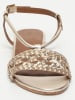 Les BAGATELLES Leren sandalen "Medanos" goudkleurig