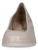 Caprice Leder-Ballerinas in Creme