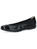 Caprice Leder-Ballerinas in Schwarz