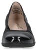 Caprice Leren ballerina's zwart