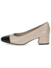 Caprice Leren pumps beige/zwart