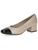 Caprice Leren pumps beige/zwart
