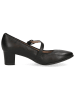 Caprice Leren pumps met riempje zwart