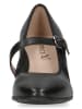 Caprice Leren pumps met riempje zwart