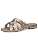 Caprice Leren slippers goudkleurig