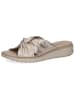 Caprice Leren slippers goudkleurig