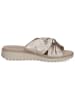 Caprice Leren slippers goudkleurig
