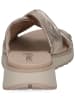 Caprice Leren slippers goudkleurig