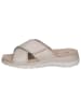 Caprice Leren sleehakslippers crème