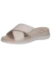 Caprice Leren sleehakslippers crème