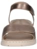 Caprice Leren sleehaksandalen taupe