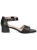Caprice Leren haksandalen zwart