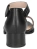 Caprice Leren haksandalen zwart
