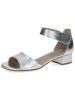 Caprice Leren haksandalen zilverkleurig