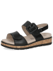 Caprice Leren sleehaksandalen zwart