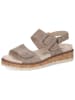 Caprice Leren sleehaksandalen beige