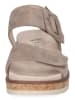 Caprice Leren sleehaksandalen beige