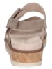 Caprice Leren sleehaksandalen beige