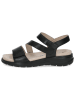 Caprice Leren sleehaksandalen zwart