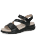 Caprice Leder-Keilsandaletten in Schwarz