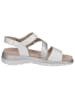 Caprice Leren sleehaksandalen wit/zilverkleurig