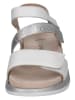 Caprice Leren sleehaksandalen wit/zilverkleurig