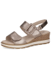 Caprice Leder-Keilsandaletten in Gold