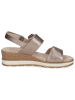 Caprice Leder-Keilsandaletten in Gold