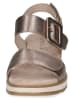 Caprice Leren sleehaksandalen goudkleurig