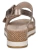 Caprice Leder-Keilsandaletten in Gold