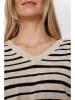 NÜMPH Shirt "Nukiki" in Beige/ Schwarz