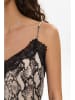 NÜMPH Top "Nuvictoria" in Beige/ Schwarz