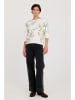 NÜMPH Longsleeve "Nubrighead" in Creme/ Grün